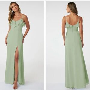 Azazie Agave Chiffon Bridesmaid Dress